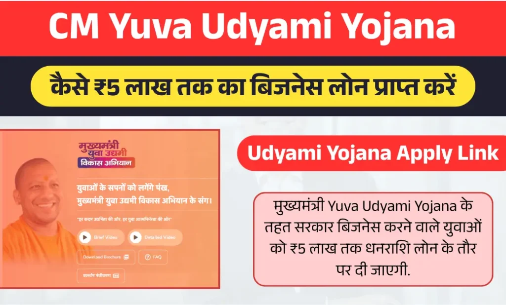 CM Yuva Udyami Yojana Apply Process Online
